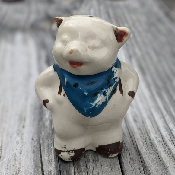 Novelty Salt and Pepper Shakers Set Vintage Pig - Picture 2 of 8